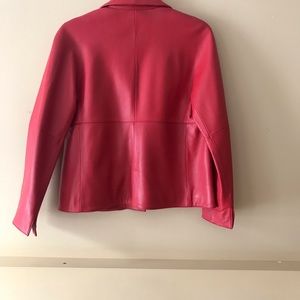 Red leather jacket